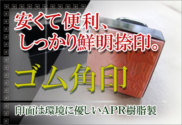 エコのAPR樹脂ゴム製のゴム角印