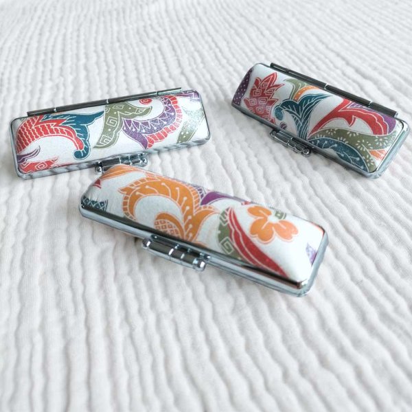 画像2: 銀ローケツ染印鑑ケース/D-20/13.5mm＆15mm用 (2)