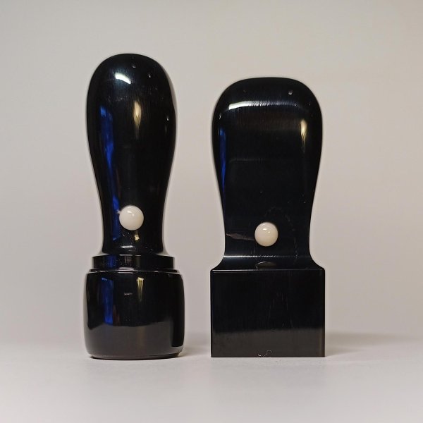 画像2: 会社実印 黒水牛 法人代表印 18mm丸 / 16.5mm丸 (2)