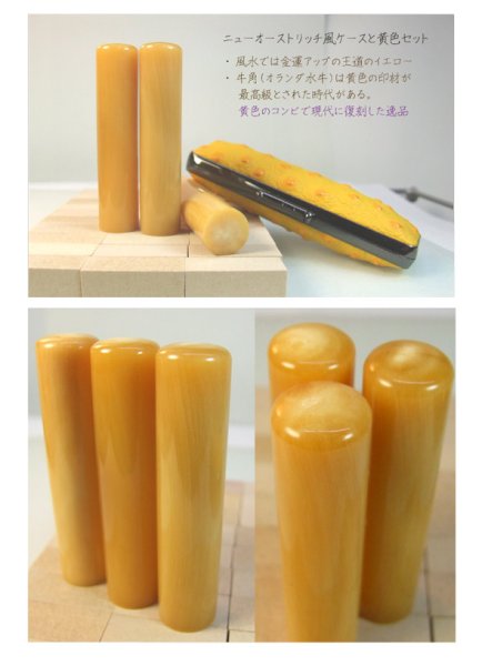画像2: 高級実印 イエローホーン(牛角) 実印13.5mm丸 (2)