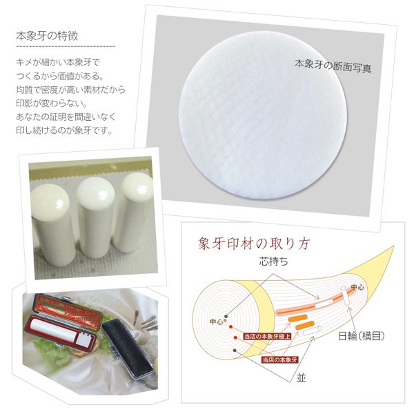 画像3: 本象牙印鑑 実印18mm丸【男性用高級実印】 (3)